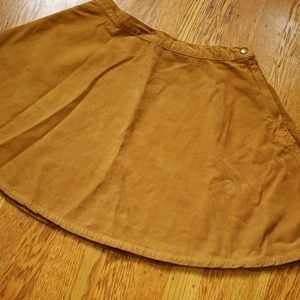 Courderoy Brown Circle Skirt